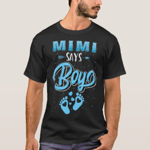 Gender reveal Mimi says Boy baby matching family s T-Shirt