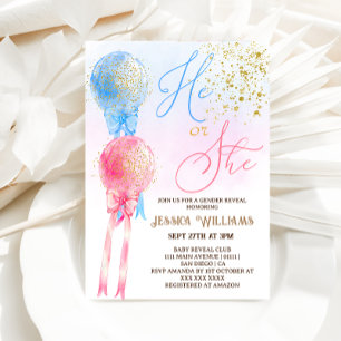 Gender Reveal Modern Minimalist Invitation