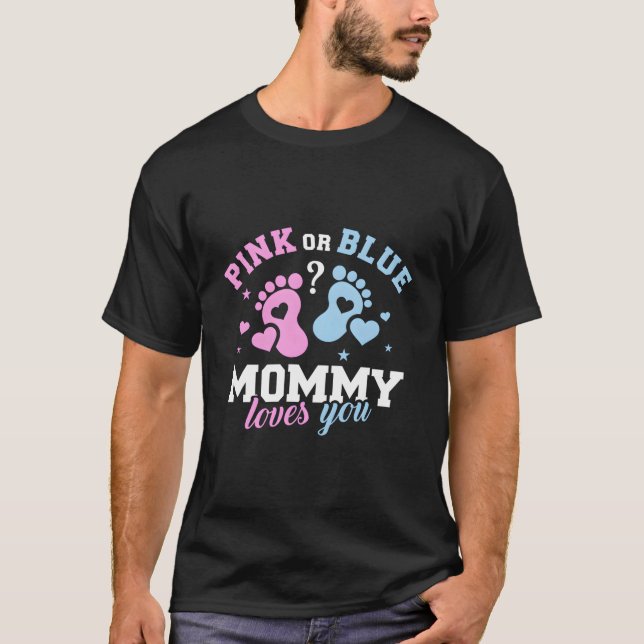 Gender Reveal Mommy Mom T-Shirt (Front)