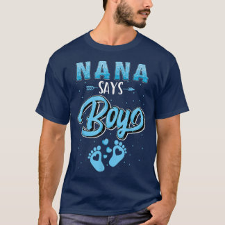 Gender reveal Nana says Boy baby matching family s T-Shirt