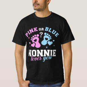 Gender reveal nonnie grandma  T-Shirt