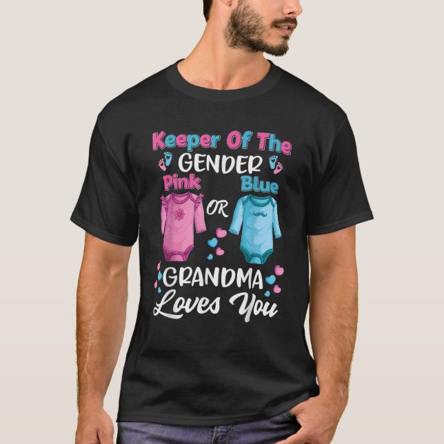 gender reveal outfit Grandma To be Party Announcem T-Shirt (Front)