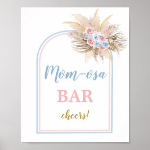 Gender Reveal Pampas Grass Arch Momosa Bar sign