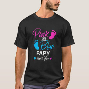 Gender Reveal Papy Baby Shower Grandpa 2 T-Shirt