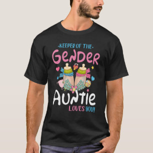 Gender Reveal Party Auntie Keeper Of The Gender T-Shirt