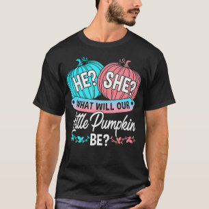 Gender Reveal Party Cute Pumpkin Baby Shower Mom a T-Shirt