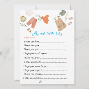 Gender reveal party games wishes for the baby holiday card