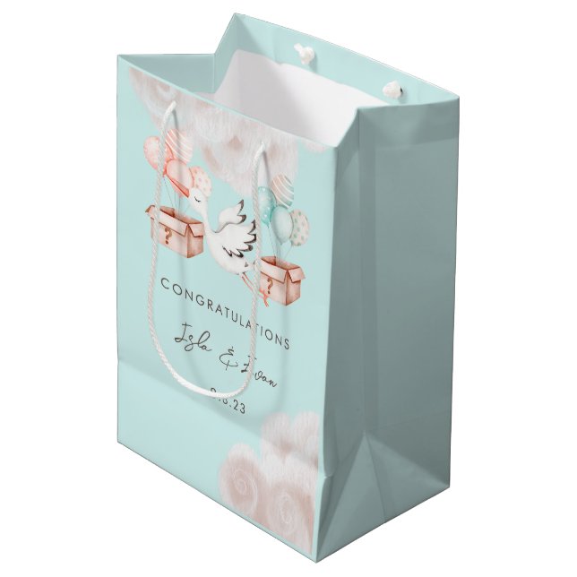 Gender Reveal Party Gift Bag (Front Angled)