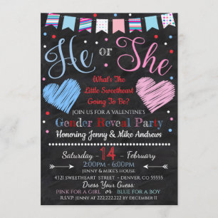 Gender Reveal Party Invitation