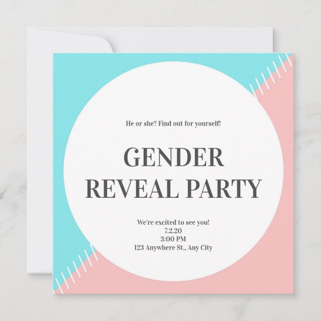 Gender Reveal Party INVITATION (Front)