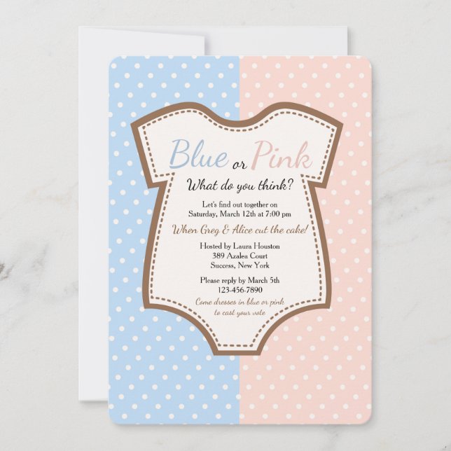 Gender Reveal Party Invitation (Front)