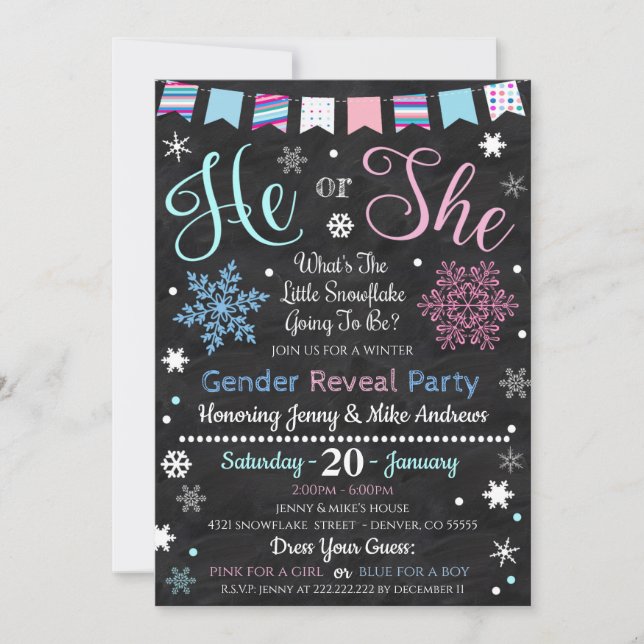 Gender Reveal Party Invitation (Front)