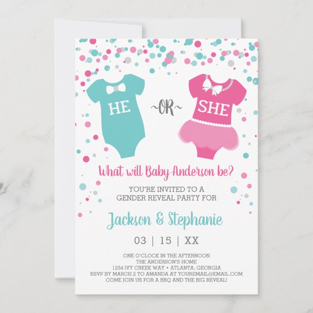 Gender Reveal Party Invitation (Front)