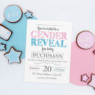 Gender Reveal Party Invitation