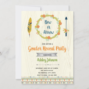 Gender reveal party invitation