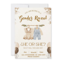 Gender Reveal Party Invitation – “He or She?”
