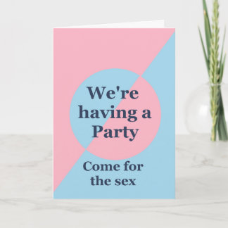 Gender Reveal Party Invitation Pink and Blue