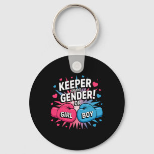 Gender Reveal Party Keeper Of Gender Boxing 1 Key Ring
