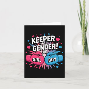 Gender Reveal Party Keeper Of Gender Boxing 3 Card
