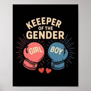 Gender Reveal Party Keeper Of Gender Boxing Pink O Poster