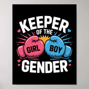 Gender Reveal Party Keeper Of Gender Boxing Pink O Poster