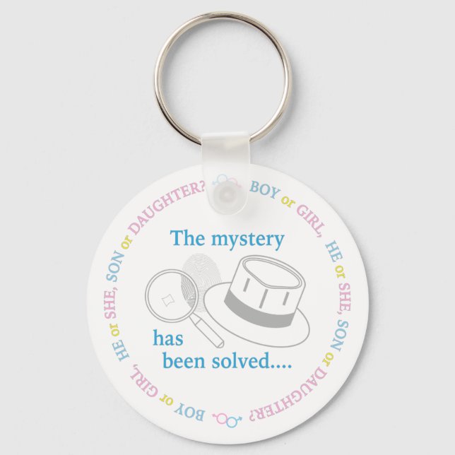 Gender Reveal Party Key Ring (Front)