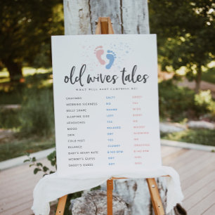 Gender Reveal Party Old Wives Tales Poster