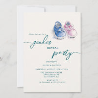 gender reveal party pink and blue sneakers 