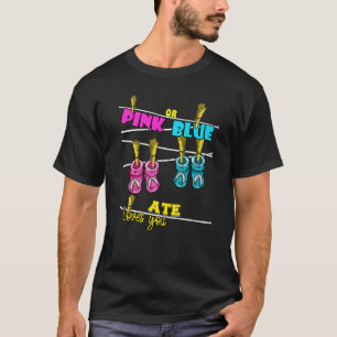 Gender Reveal Party Team Baby Shower Pinkness Blue T-Shirt