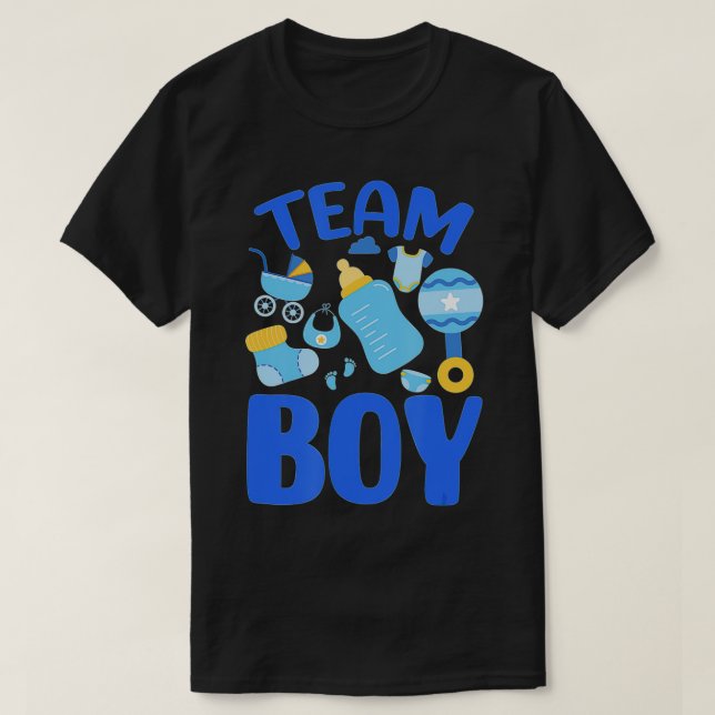 Gender Reveal Party Team Boy (7)  T-Shirt (Design Front)