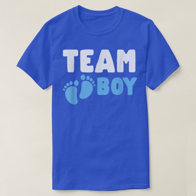 Gender reveal party team boy Baby Announcement Fut T-Shirt (Design Front)
