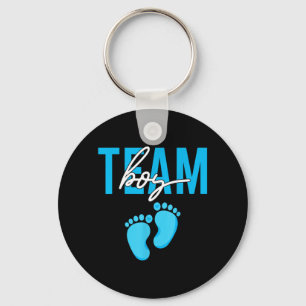 Gender Reveal Party Team Boy Baby Announcement Key Ring
