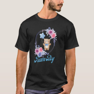 Gender Reveal Party Team Boy Cute Bear Baby Souve T-Shirt