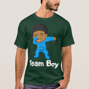 Gender Reveal Party Team Boy Cute Dabbing Black Ba T-Shirt