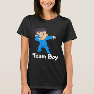 Gender Reveal Party Team Boy Dabbing Asian Baby T-Shirt