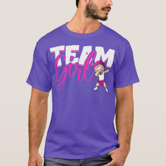 Gender Reveal Party Team Girl Baby Announcement T-Shirt