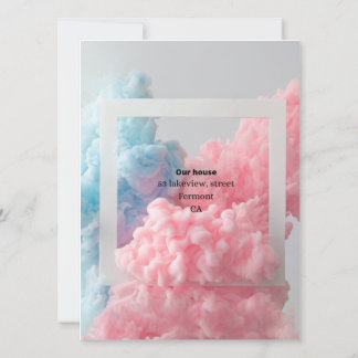 Gender reveal pink blue smoke