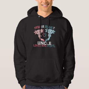 gender reveal pink or blue uncle loves you a lotl hoodie