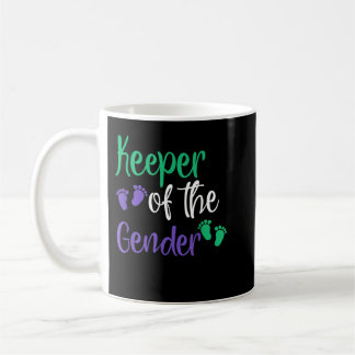 Gender Reveal Purple and Green Keeper Of Gender Re Coffee Mug