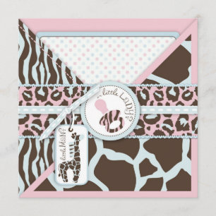 Gender Reveal Safari Party Invitation SQ