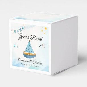 Gender Reveal Sailboat Favour Box