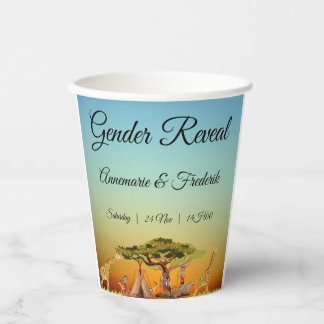 Gender Reveal Sailboat Paper Cups