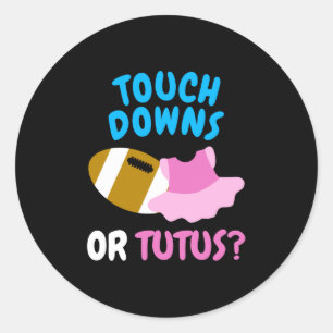 Gender Reveal Shirts for Mum and Dad - Funny Classic Round Sticker