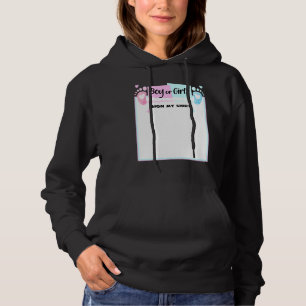 Gender Reveal Sign My Baby Shower Pink Blue Hoodie