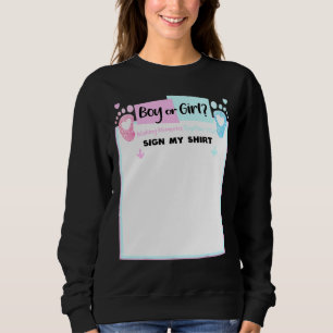 Gender Reveal Sign My Baby Shower Pink Blue Sweatshirt