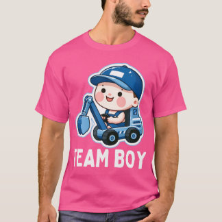 Gender Reveal Team Boy Blue Party Baby Announcemen T-Shirt