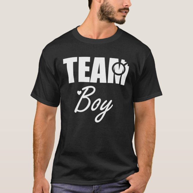 Gender Reveal Team Boy Gender Reveal Baby Shower T-Shirt (Front)