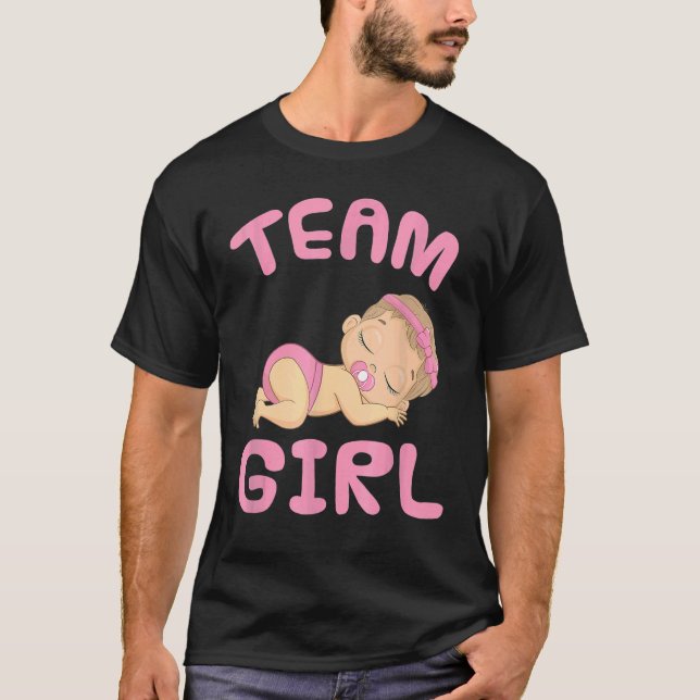 Gender Reveal Team Girl For Baby Shower Party It's T-Shirt (Front)