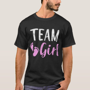 Gender reveal team girl matching family baby party T-Shirt