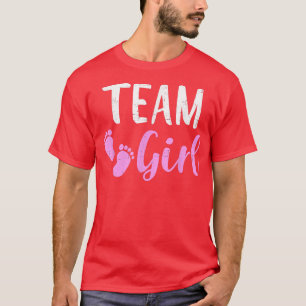 Gender reveal team girl matching family baby party T-Shirt
